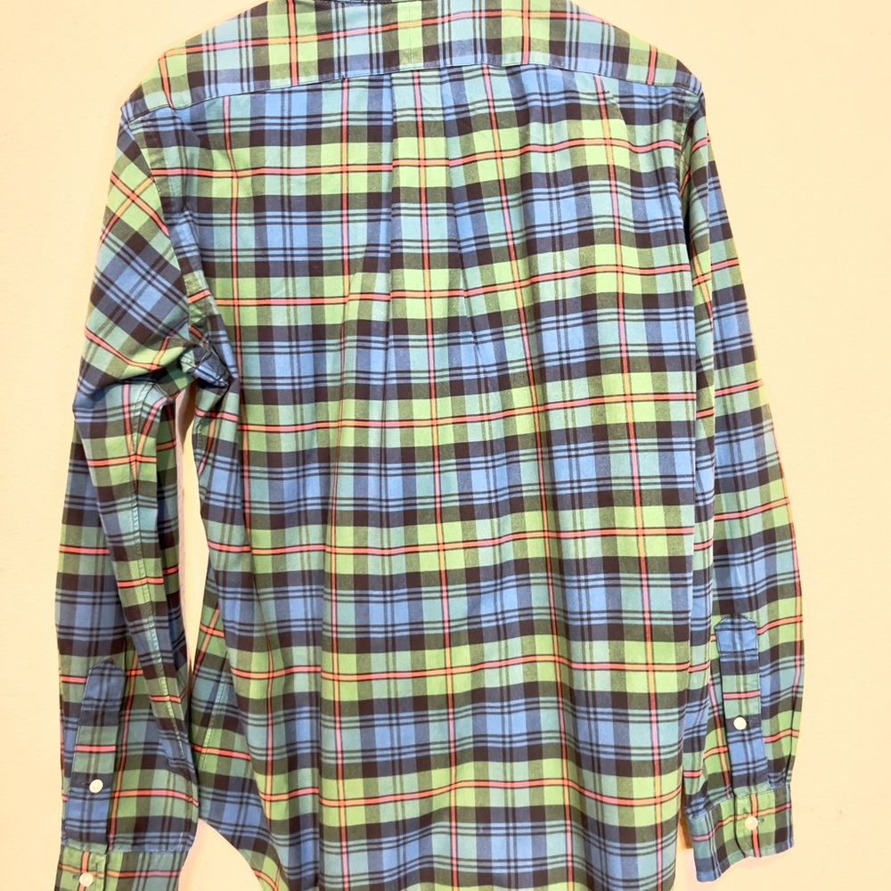 Ralph Lauren Blue and Green Casual Button Down Shirt - Picture 6 of 6